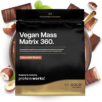 Protein Works | Vegan Mass Matrix 360 - Gold, Chocolate Bueno, 1kg
