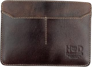 Minimalist Passport Wallet, Handmade from Full Grain Leather - Bourbon Brown