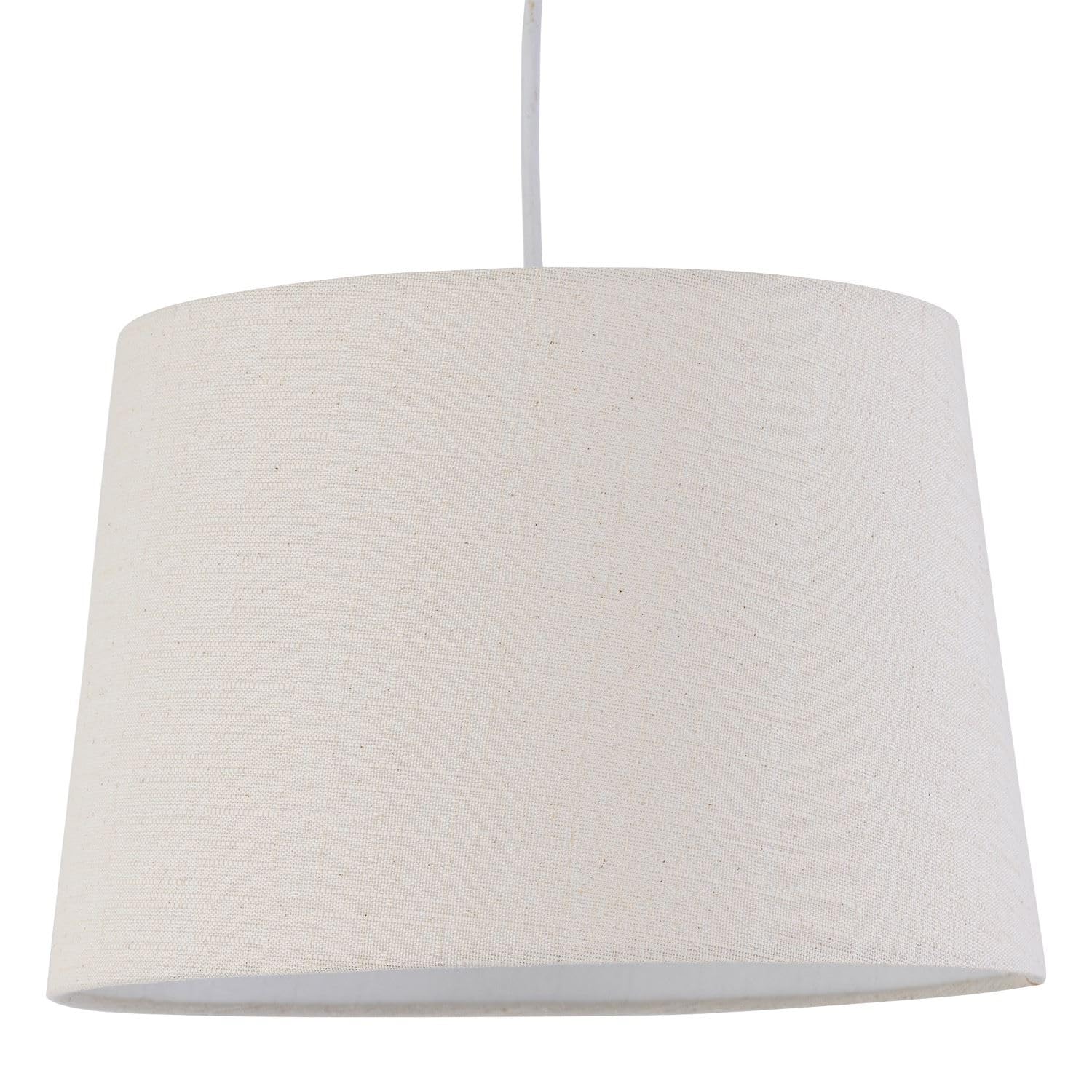 Firstchoicelighting Natural Linen Easy Fit Light Shade/Lampshade For Ceiling Light Or Table Lamps, 28Cm Diameter