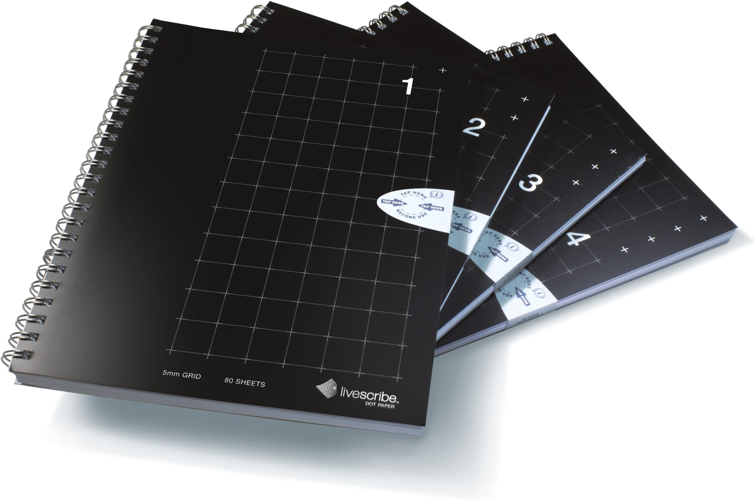 Livescribe A5 Grid Notebook #1-4 (4-pack)