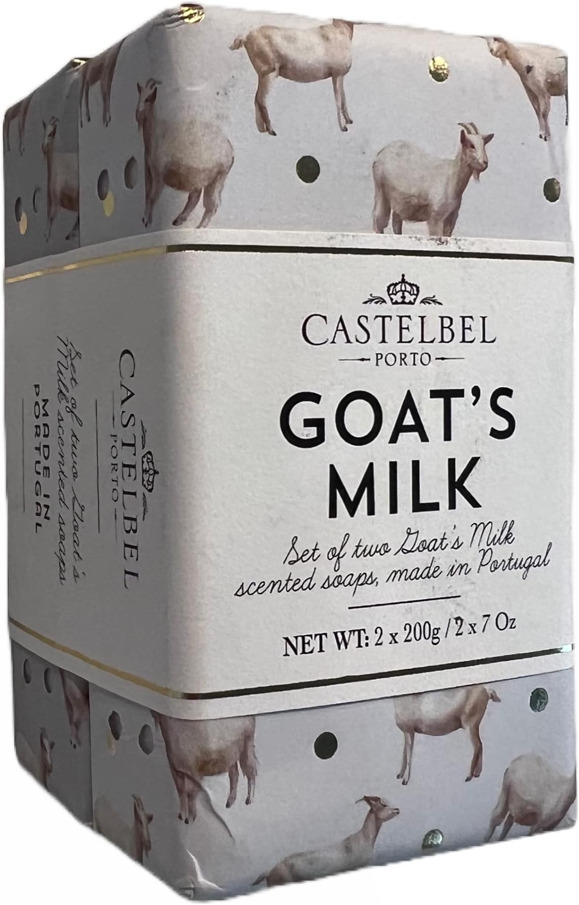 2 (7oz) Castelbel Bars - Goat's MIlk Scented Soap