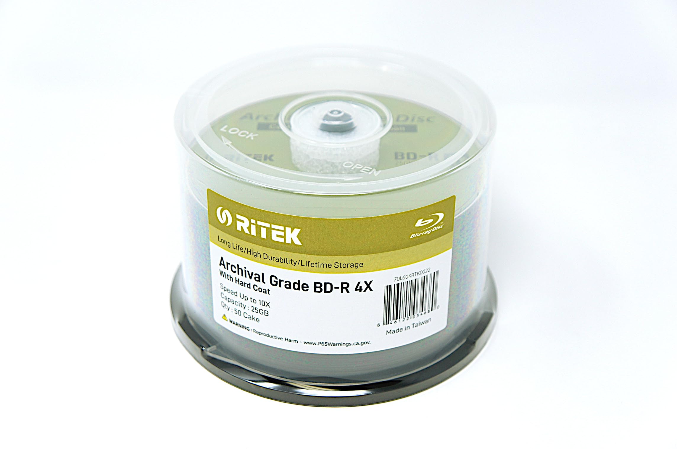 Amazon.com: 50 Pack Ritek BD-R 25GB 4X Archival Grade Blank Disc