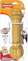 Vista 10 de Juguete mordedor para perros Nylabone, sabor mantequilla de maní., Barbell, L