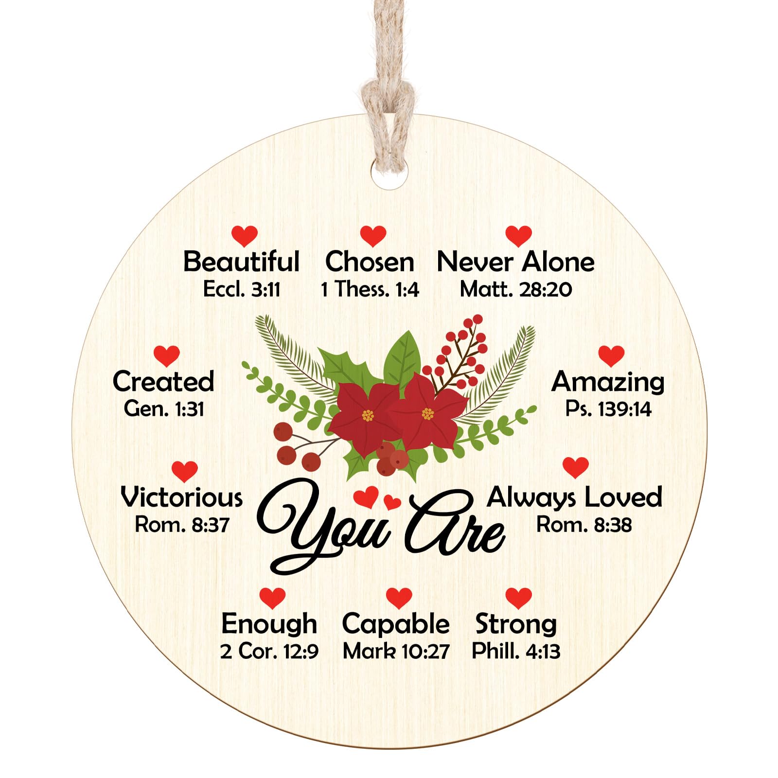 Inspirational Christian Ornament Religious Gifts for Women Birthday Easter Christmas Ornaments for Women Unique Catholic Scripture Gift Encouraging Bible Verse Gift