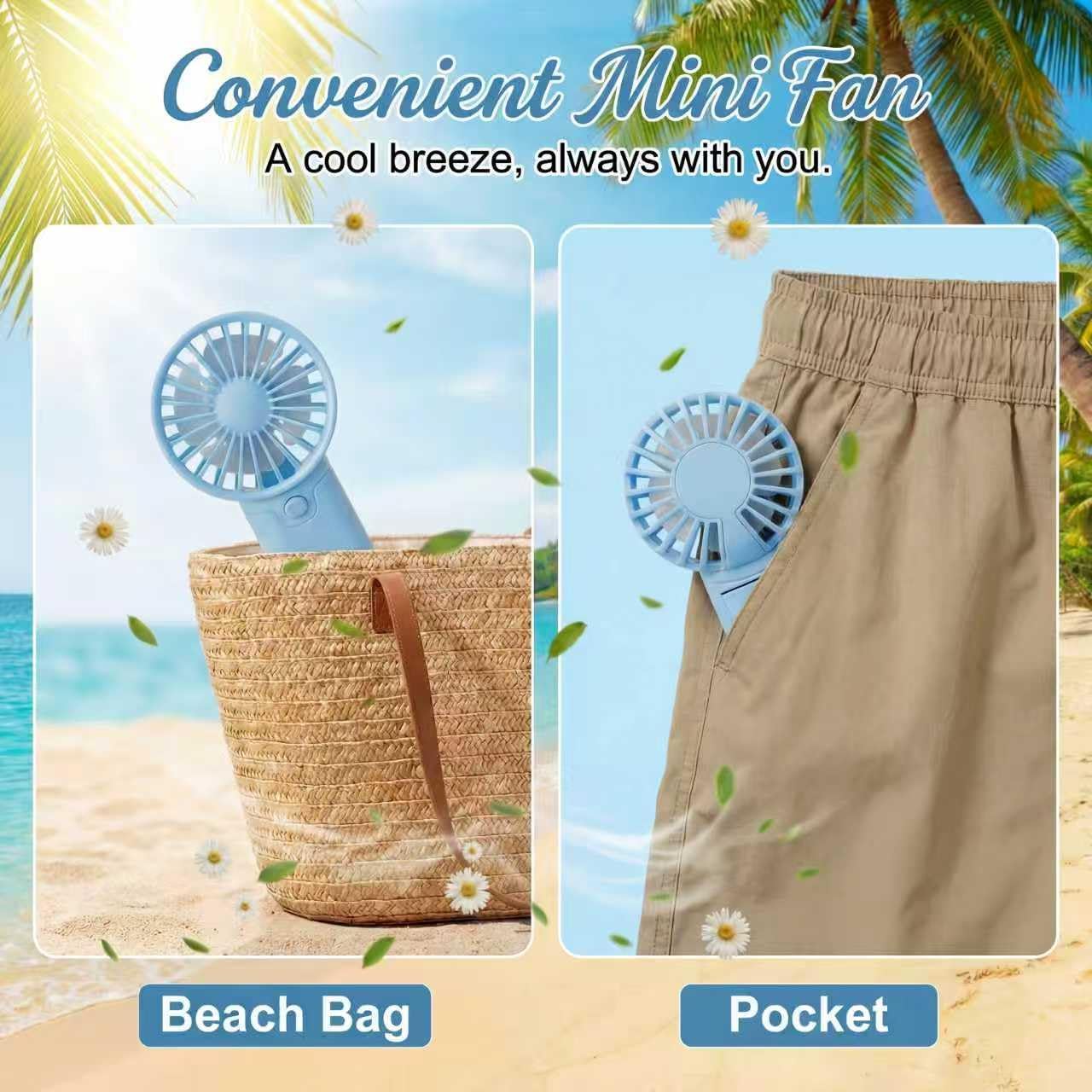 12 Pack Mini Handheld Portable Fans Bulk AAA Battery Operated Small Personal Fans for Summer Weddings Party Favors Travel Beach Indoor Outdoor Camping Cooling Gifts (Macaron Chill Color)