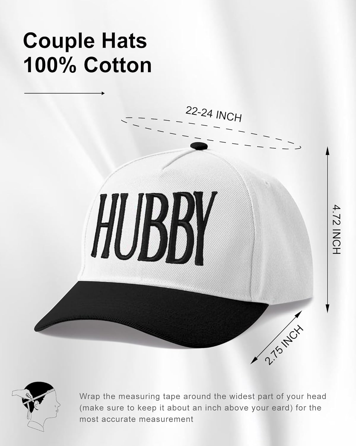 HubbyWifeyGifts Hubby and Wifey Gifts Hats, Bride & Groom Honeymoon Essentials，Mr & Mrs Engagement Gifts for Couples - Image 2