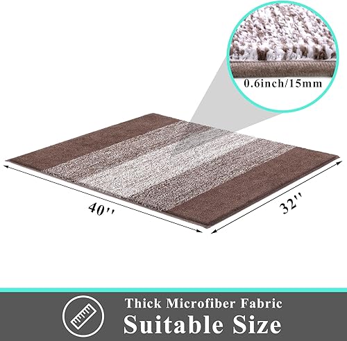 Miniatura 235 de Vaukki Tapete para puerta de entrada, antideslizante, absorbente, atrapador de lodo, tapete para el interior, tapete lavable para puerta de entrada