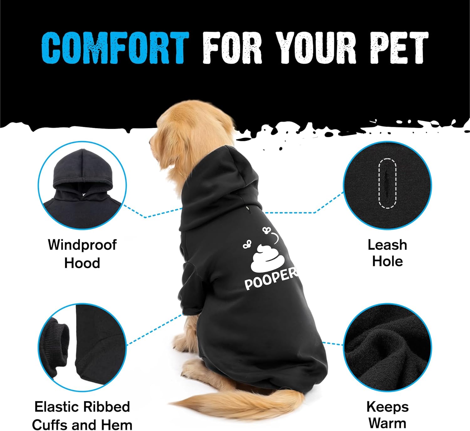 Matching Hoodies for Dogs and Humans - Funny Scooper Pooper Matching Dog and Owner Sweaters - Soft Dog Sweatshirt Set