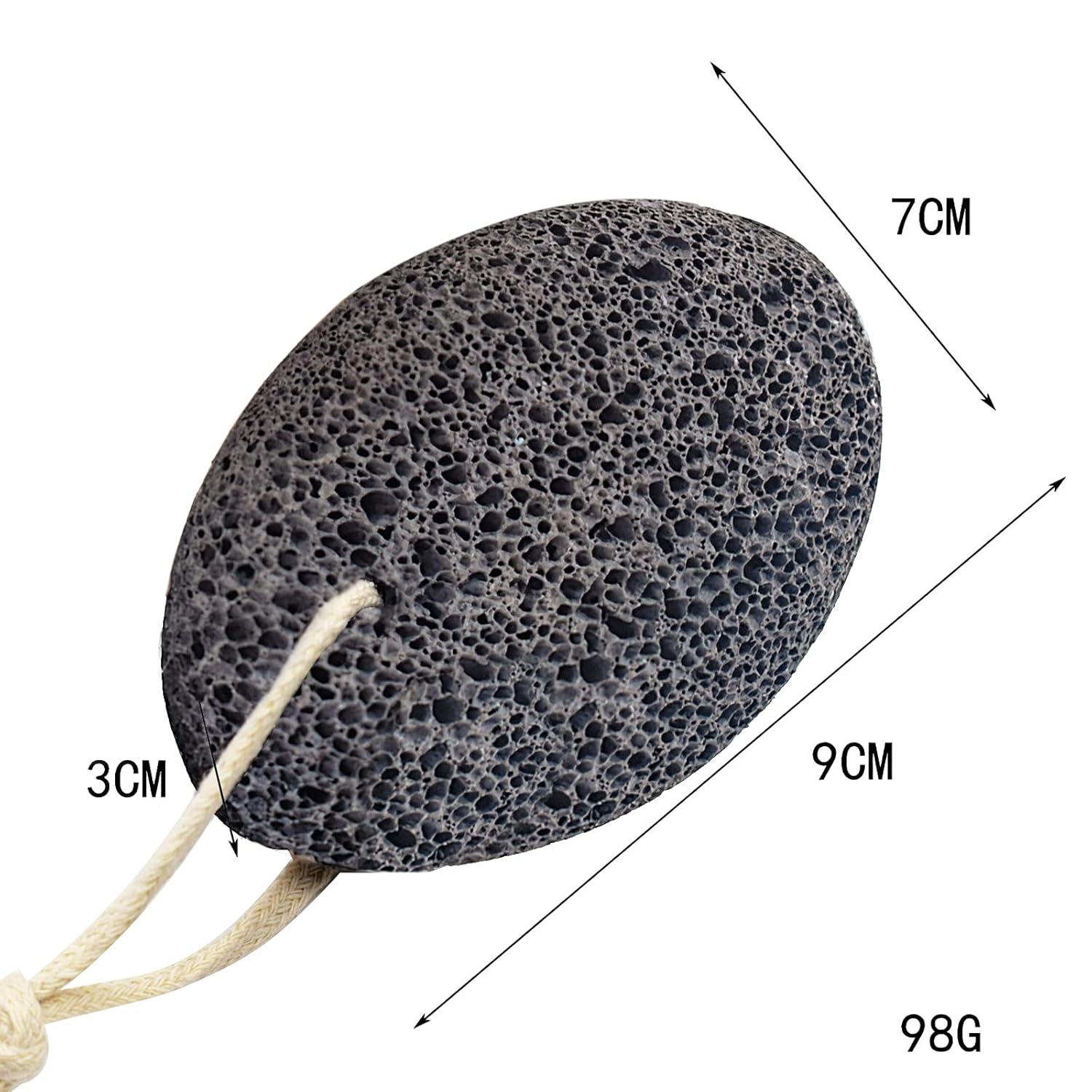 Pumice Stone for Feet, Elbows, and Hands – Foot Scrubber, Scraper, or Callus Remover with Rope for Hanging Helps Smooth Rough, Dry Skin and Corns – Spa and Pedicure Supplies and Gifts by Brantens: Beauty