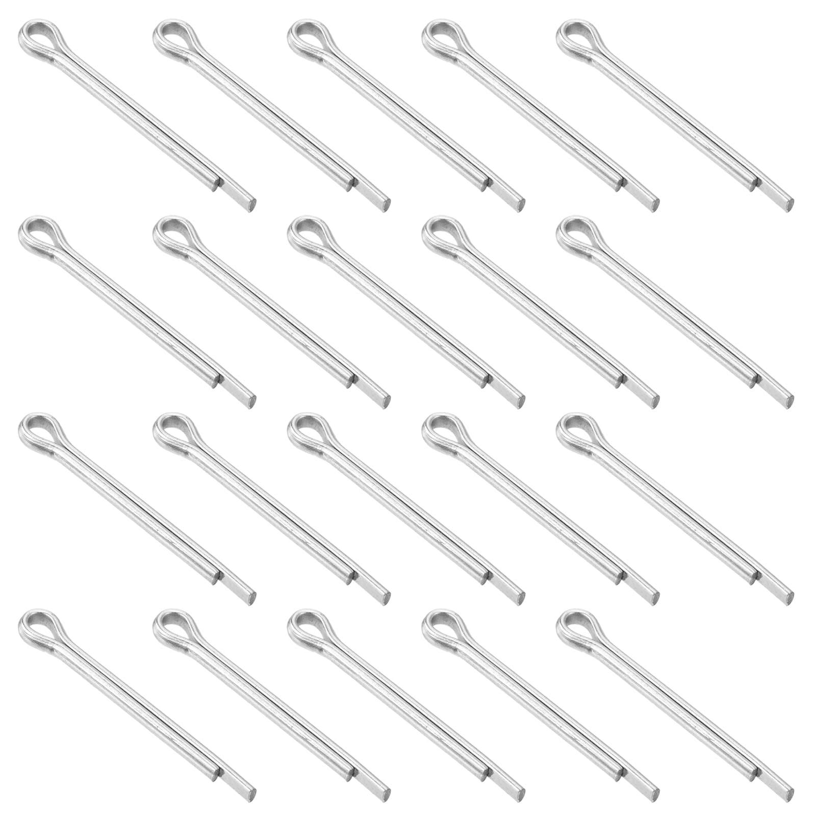 sourcing map 30Pcs 4mmx32mm 304 Stainless Steel Cotter Pin, Split Pin Fastener Clips Split Cotter for Household Appliances, Sports Equipment, Car Mechanics Repair (Silver) โ image 1