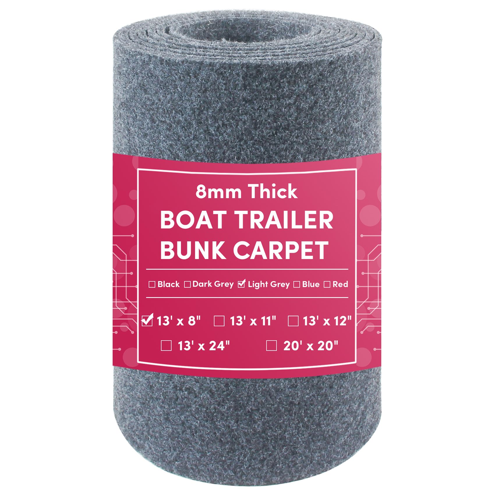Boat Trailer Bunk Carpet Grey 8 Inch X 13 Feet Bunk