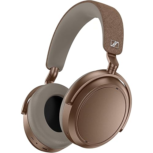 Sennheiser Momentum 4 Wireless Noise Cancelling Headphones - Bluetooth Headset for Crystal-Clear Calls with Adaptive Noise Cancellation, Over-Ear Headphones, 60h Battery Life, Folding Design, Brown