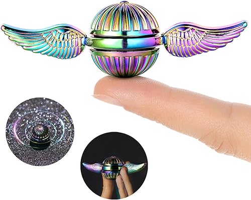 Miniatura 6 de Esfera de metal sólido Fidget Spinner iridiscente juguete giratorio de mano para dedo TDA TDAH alivio del estrés y la ansiedad reduce el reductor
