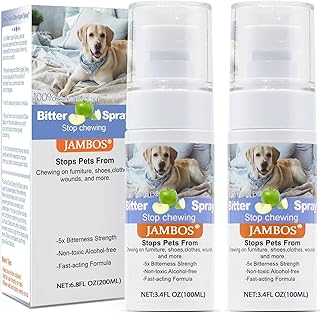 Effectively | 2 Bottles Bitter Apple Spray for Dogs to Stop Chewing, NO Chew Spray for Dogs Protect The Safety of Furniture and Your Belongings, Prevent Licking Injuries (Blue, M)