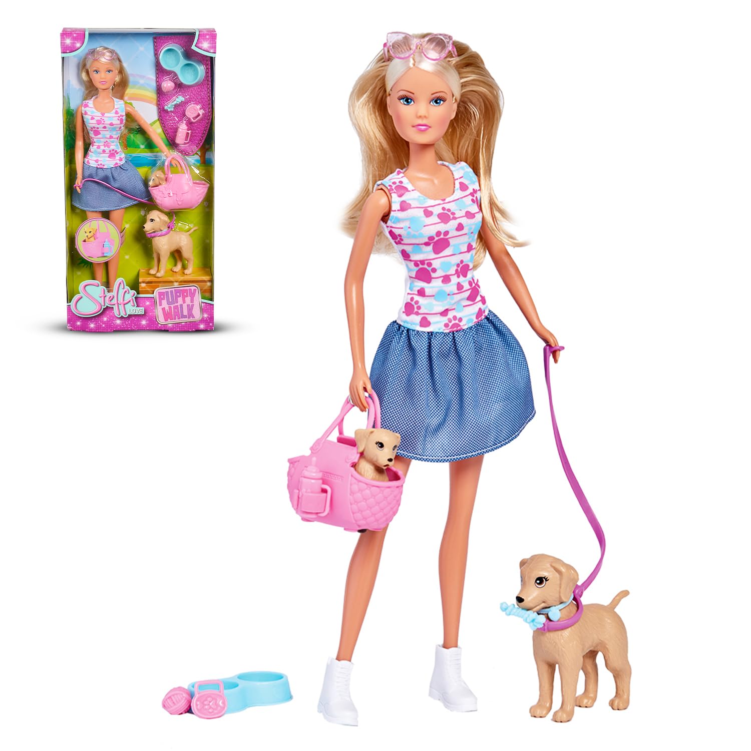 Wembley Steffi Love Puppy Walk| Engaging Pretend Play Set with Steffi, One Mommy Dog & One Puppy| Complete Doll Set with 13+ Accessories| Ideal Gift for Birthdays, Christmas for Girls of Age 3+-picture-16