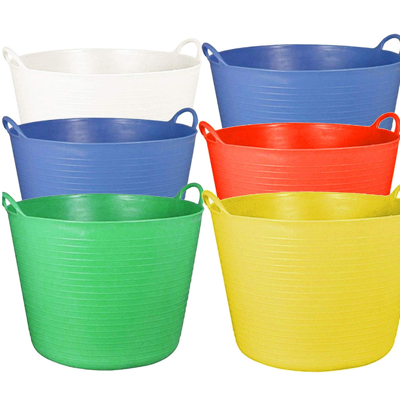 Acan - Pack 6 Capazos de plástico 65 litros