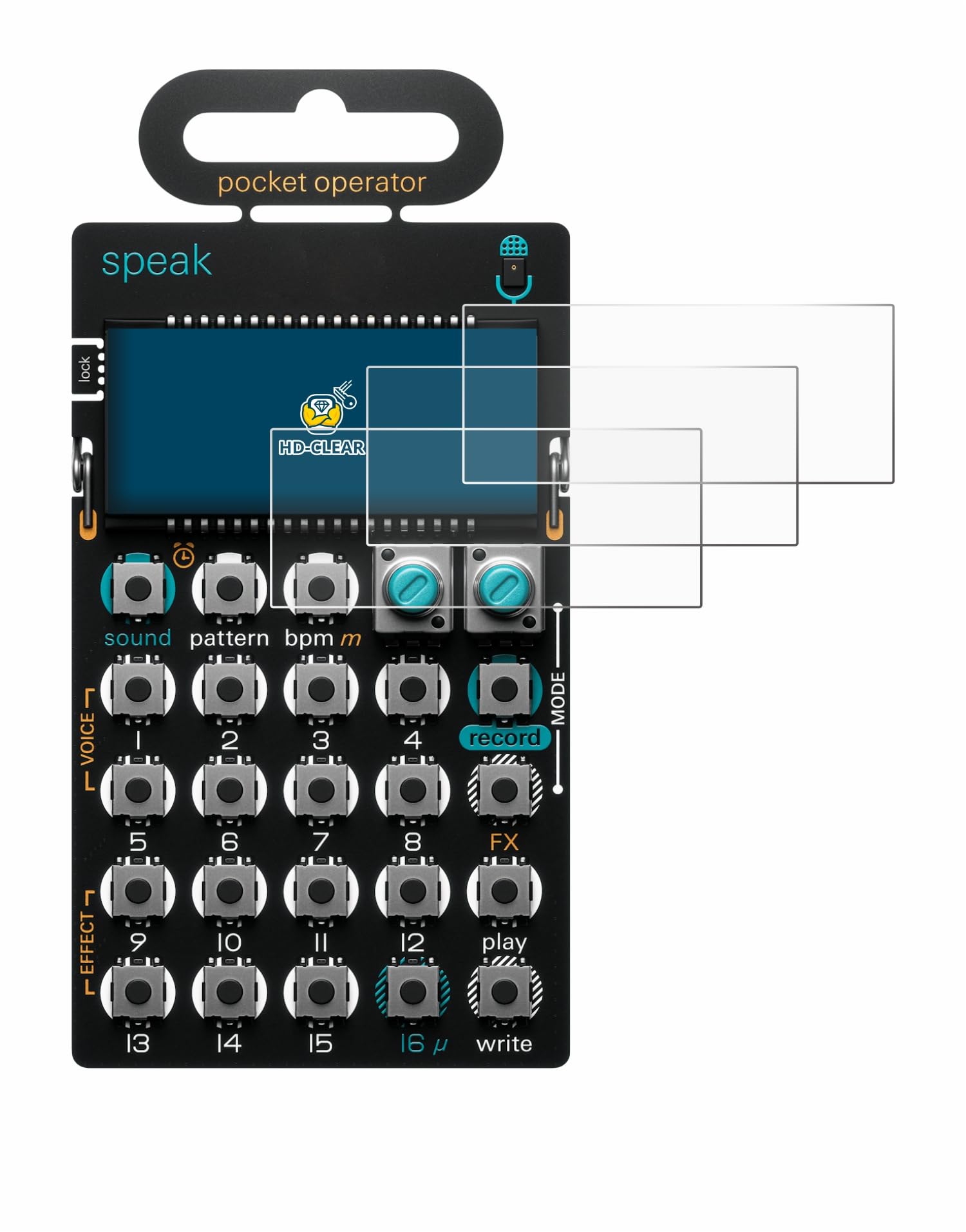 brotect Screen Protector Compatible with Teenage Engineering PO-35 Speak (6 Pack) - HD-Clear Protection Film