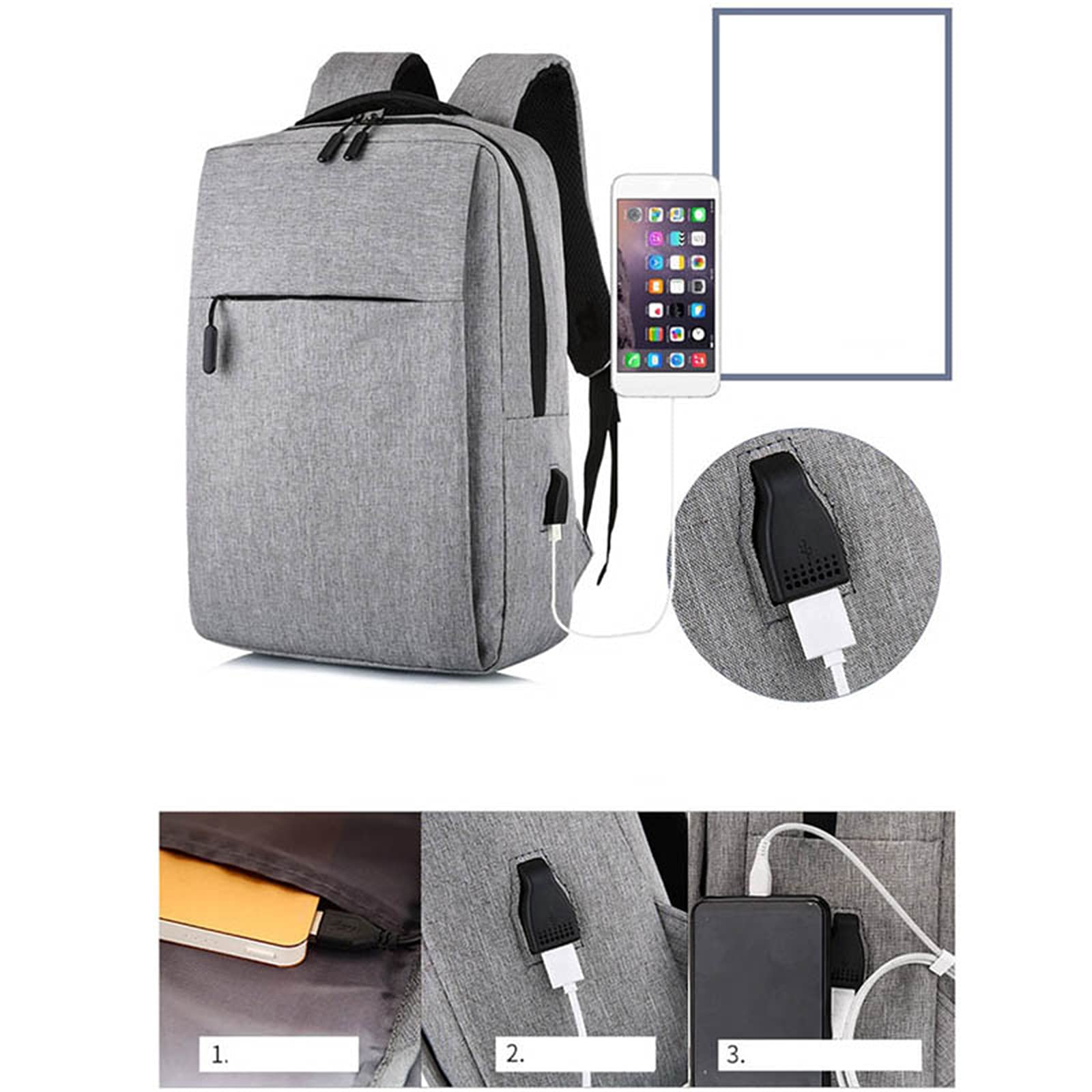 Plecak na laptopa torba wodoodporne plecaki podróżne akcesoria z portem ładowania USB, szkolna torba na książki dla mężczyzn i kobiet