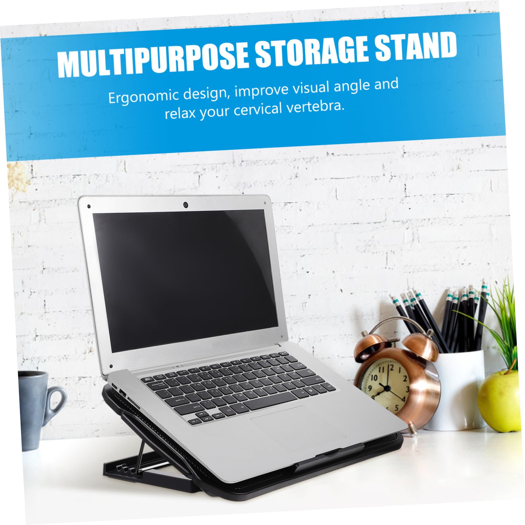 Angoily Disipador De Portátil Base Refrigeradora Soporte Laptop Oficina Estudiantes Enfriamiento Rápido Alturas Ajustables Cómodo para Leer y