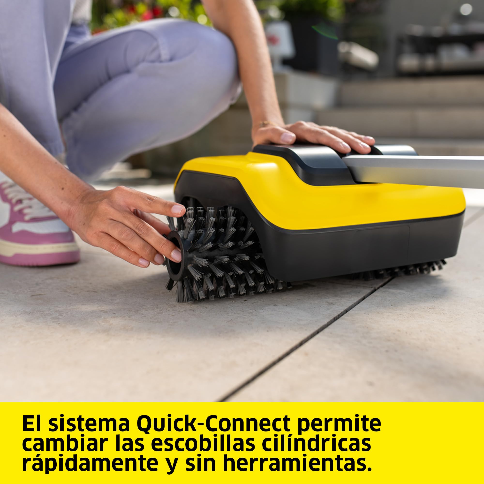 Kärcher Limpiadora de terrazas PCL 6, presión: 10 bar, caudal: 180 l/h, ancho útil: 300 mm, velocidad de rotación: 600-800 rpm, para madera, WPC y baldosas de piedra con poros finos