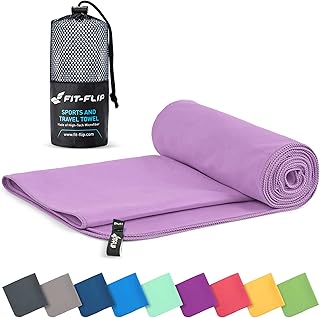 Fit-Flip Mikrofaser Handtuch - kompakte Microfaser Handtücher - ideal als Sporthandtuch, Reisehandtuch, Strandtuch - schnelltrocknend und leicht - Badetuch groß - Sport, Fitness, Sauna