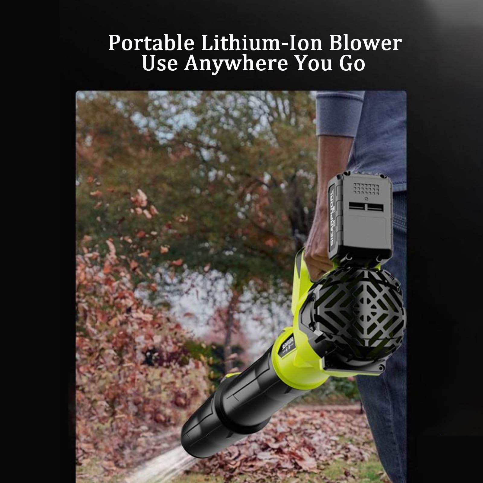 Soffiatore Per Foglie Senza Fili, Spazzaneve 800W Con 6 Modalità Di Velocità & Velocità Dell’Aria Di 80M/s, 28000 Giri/Min Soffiatore Elettrico Leggero Per Cura Del Prato, Rimozione Della Neve E