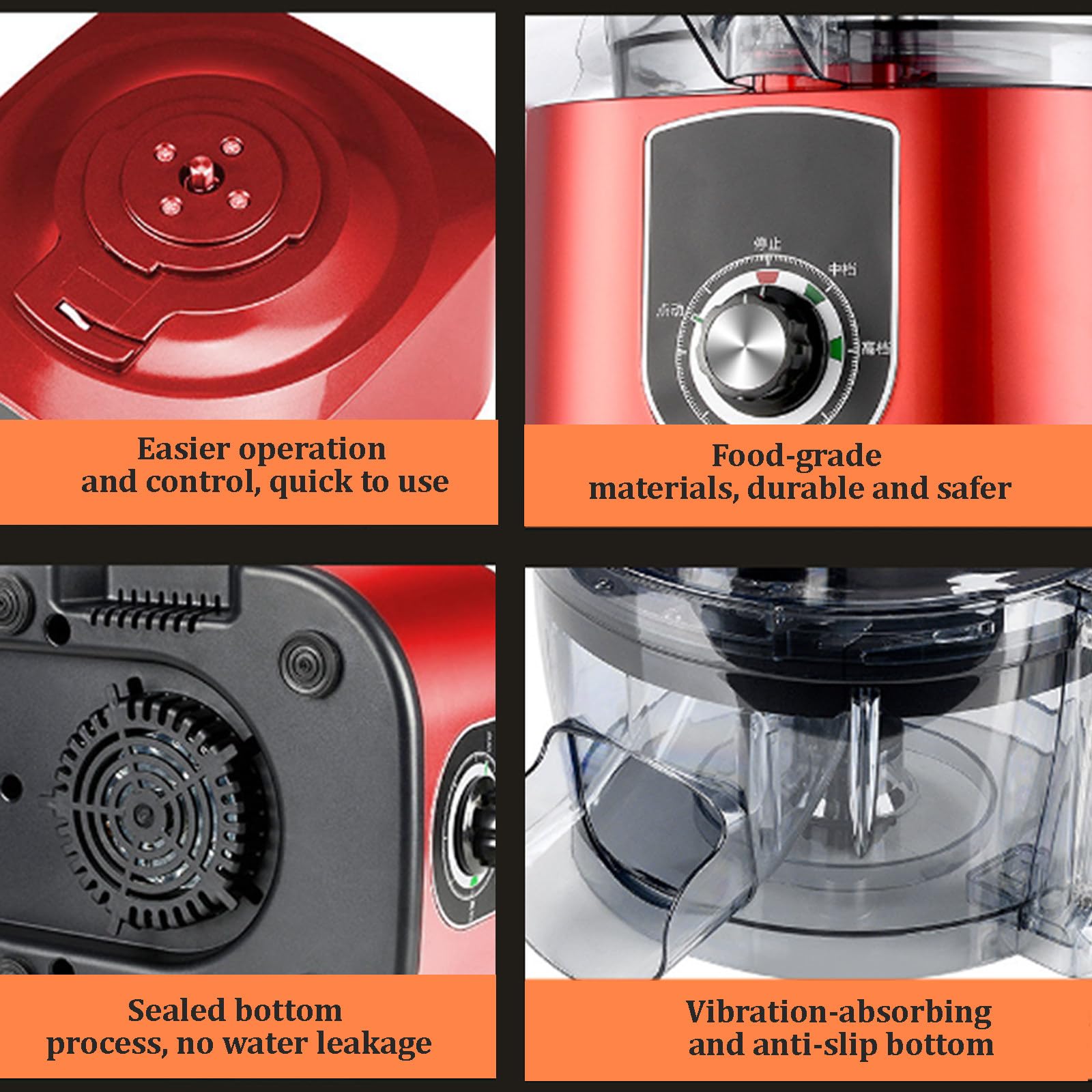 Picadora de verduras para uso doméstico comercial, con cuchillas de acero inoxidable, cortador automático de alimentos, máquina de corte de frutas, redes de cuchillos y cuchillas de rebanar, gris