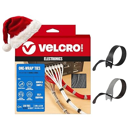 VELCRO Brand 150pk Cable Ties Value Pack