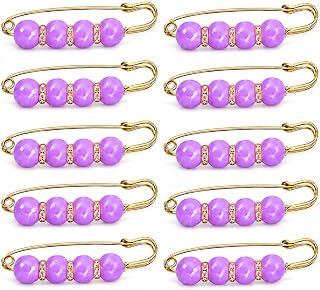 Fashionable Brooch Pins for Women, 10Pcs 7.5CM Set for Clothing Styling | Elegant Brooch Pins, Women's Fashion Accessories, Clothing Pins for Styling Blazers, Dresses & Hats