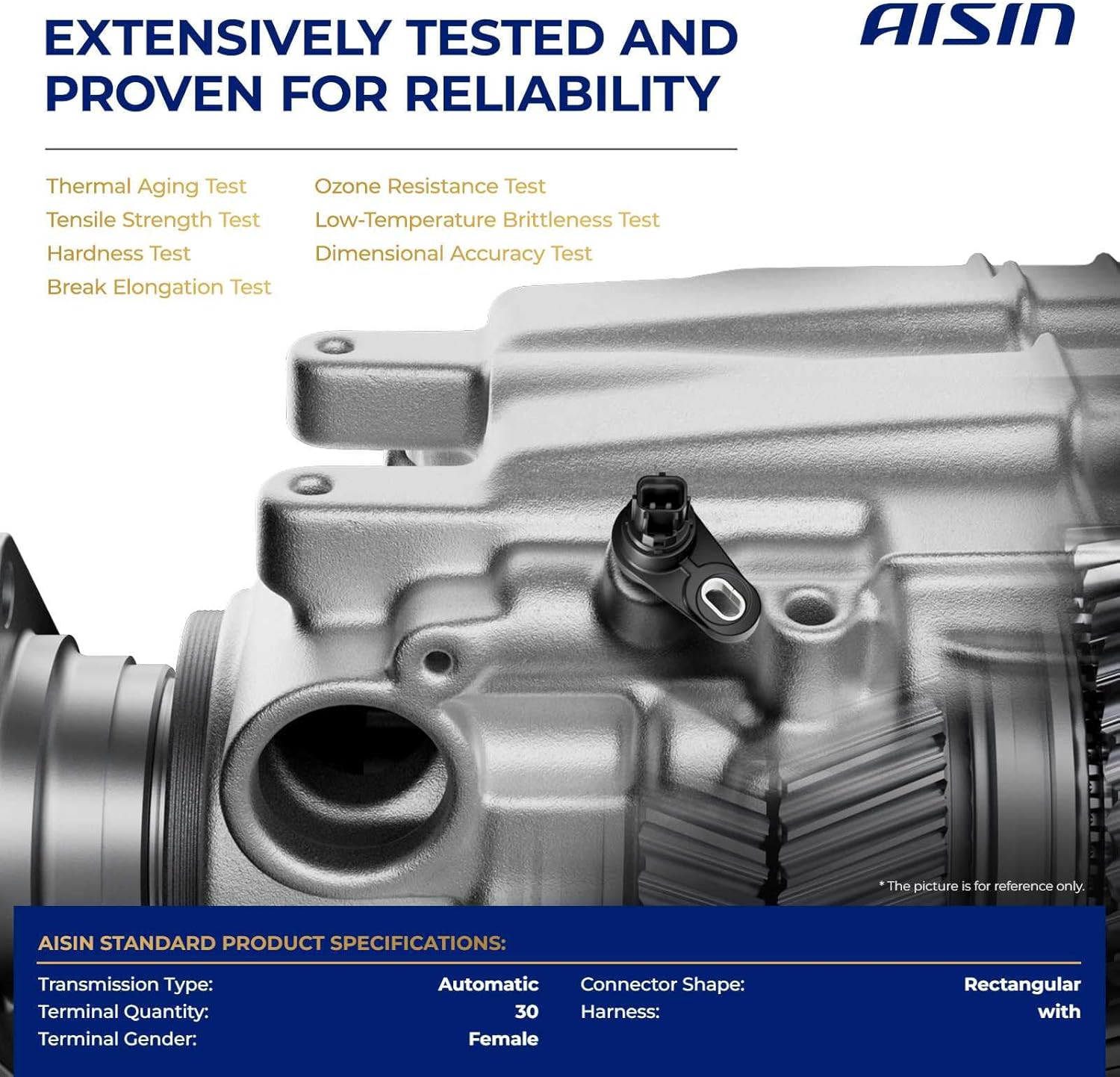 AISIN AFTERMARKET ASWF-00050 Transmission Speed Sensor - Compatible with Subaru Forester Impreza 2008-2010, Legacy Outback 2008-2009 - with Automatic Transmission