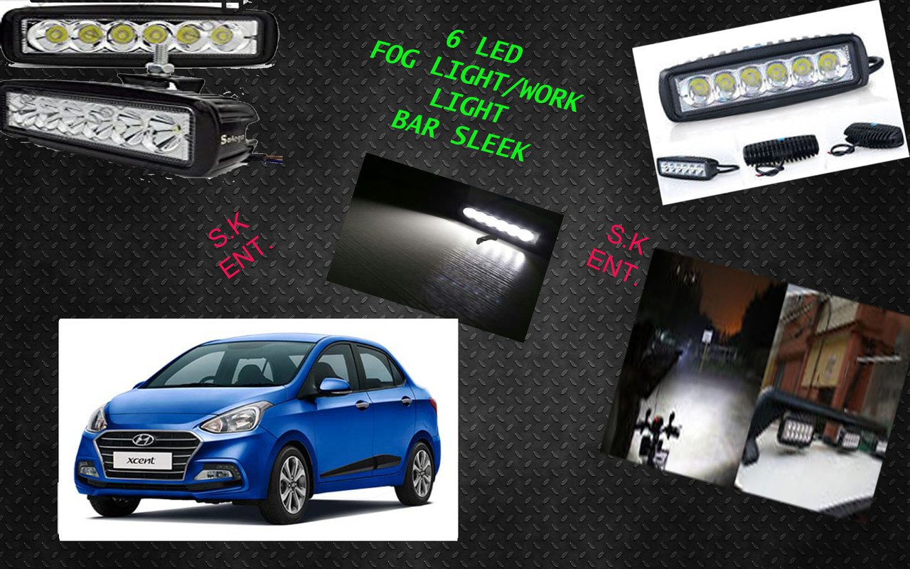 6 Led Fog Light/work Light Bar Sleek For HYUNDAI XCENT Amazon.in Car