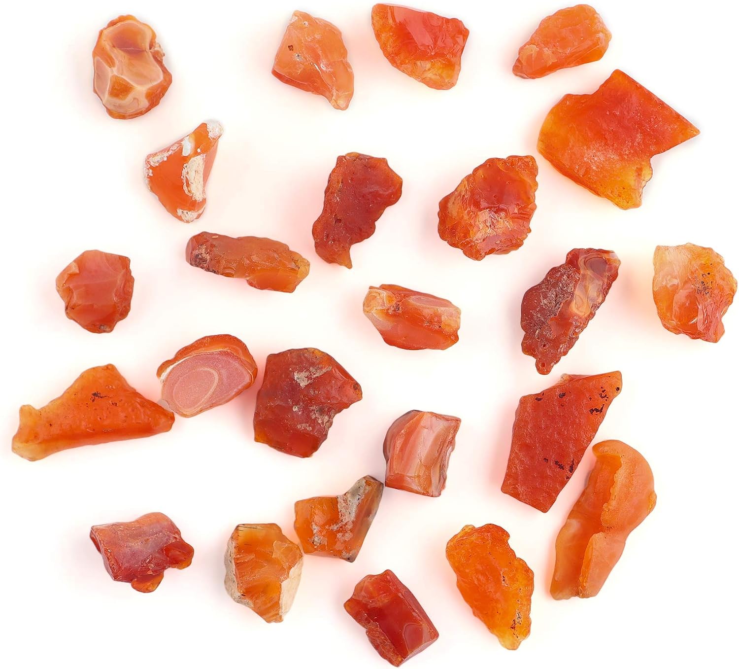 InfinityGemsArt 5pcs Mexican Fire Raw Opal Loose Wholesale Bulk Stones, Natural Rough Gemstones, DIY & Jewelry Making Supply, Chakra Energy Healing Crystals, Gem Collection