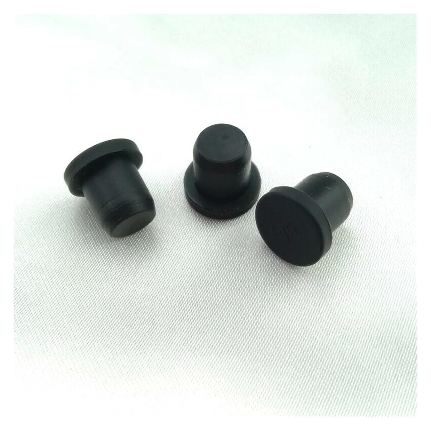 Solid Rubber Stoppers, Round Solid Silicone Rubber Seal Hole Plugs End Caps Seal 3mm-14mm Rubber Caps Solid Dust Hole Plugs (Color : Black, Size : A 3.8MM_10 Pieces) (Color : Black, Size : A 5MM-50