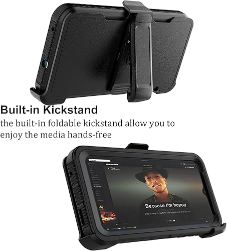 Miniatura 6 de Takfox Moto G Pure - Funda para Motorola G Power 2022 con clip para cinturón con protector de pantalla integrado, soporte protector resistente,