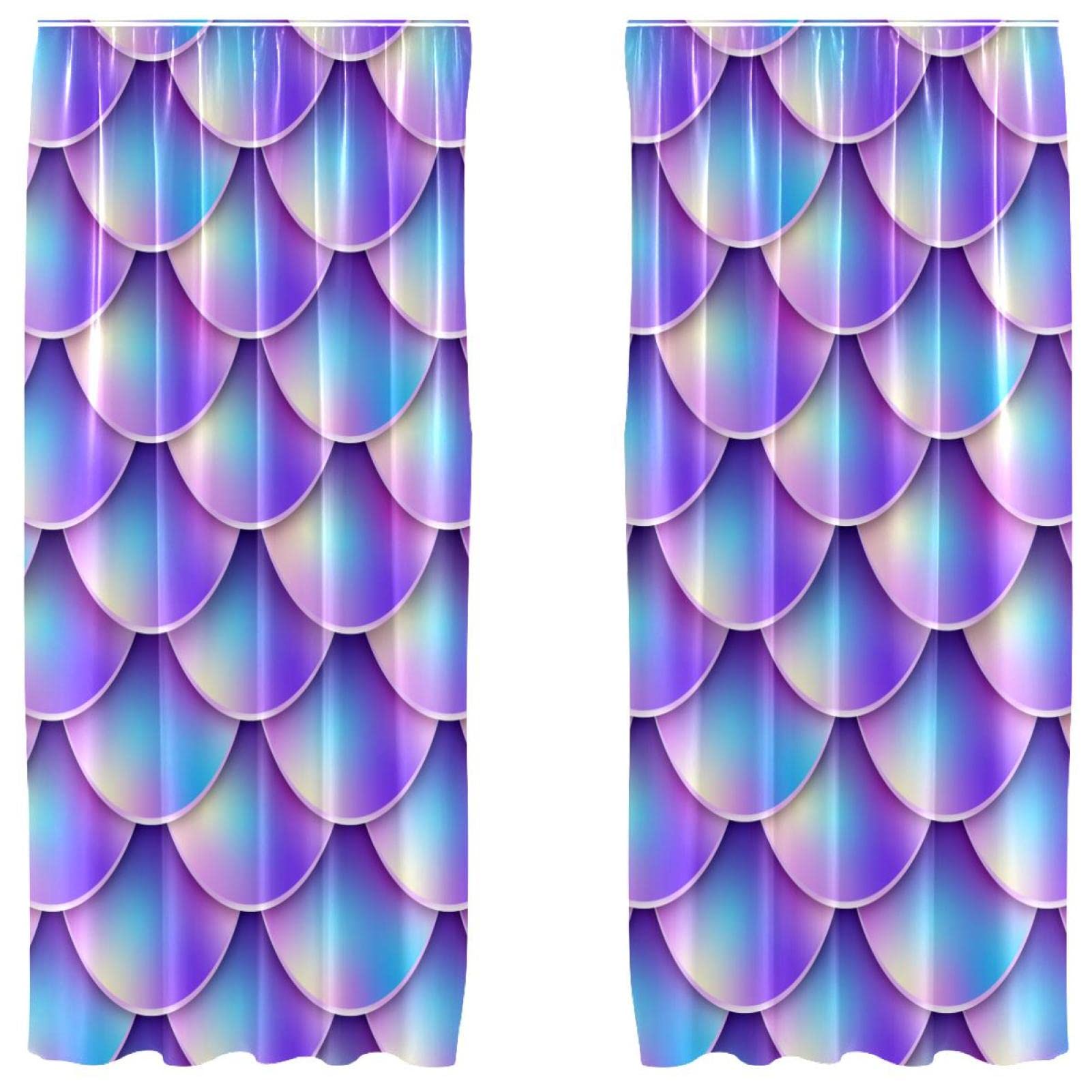 Rideaux sirène violette contre le vis-à-vis pour chambre à coucher et salon
