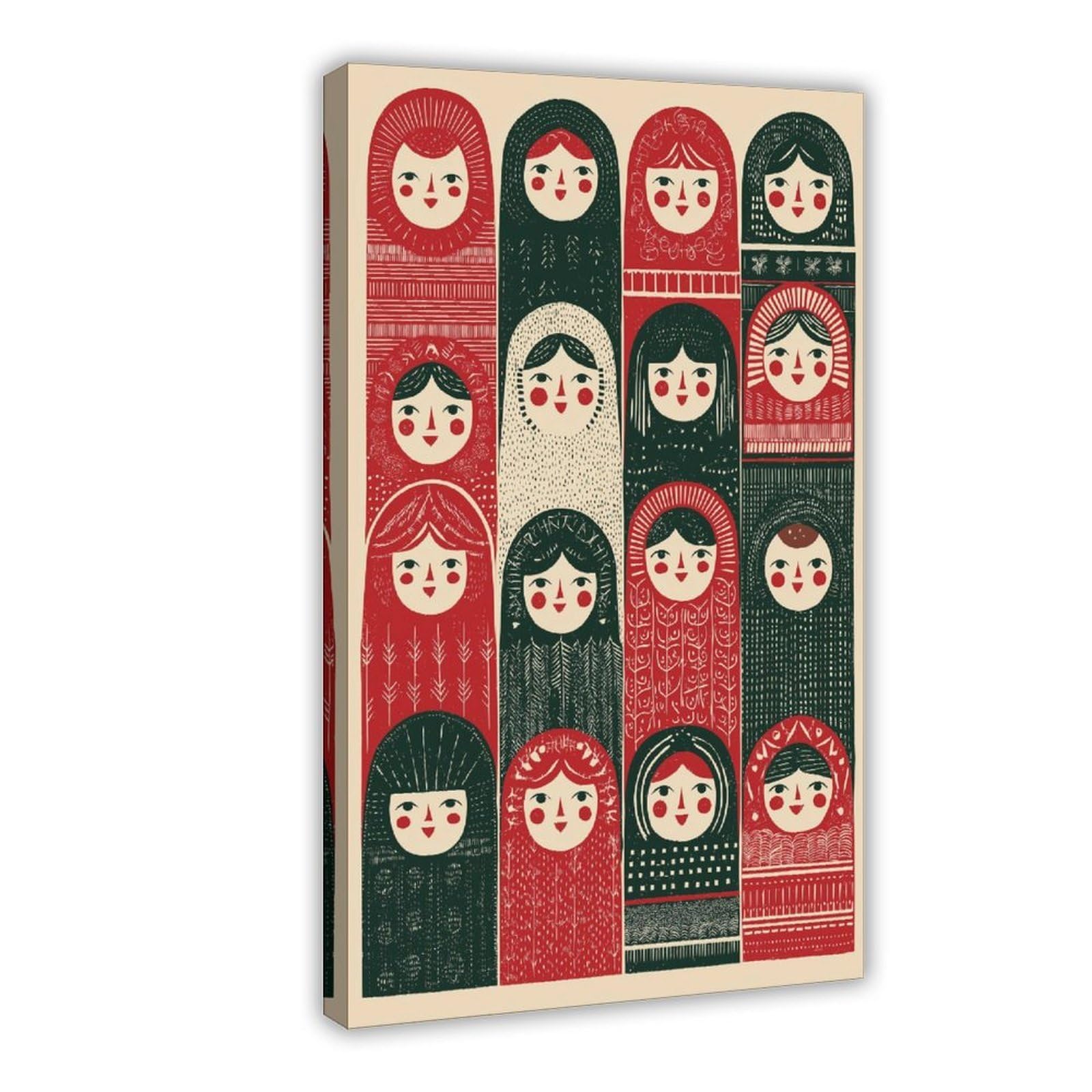 YWTJAX Matryoshka Dolls Poster Canvas Poster for Bedroom Decor Gift