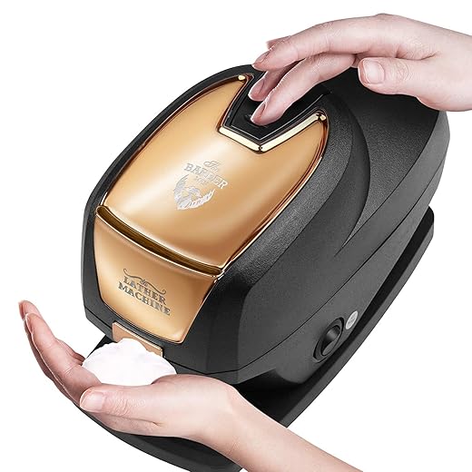 Professional Hot Lather Machine for Shaving, Hot Lather Machine for Barber, Barber Shaving Cream Heater, Gifts for Men Husband (Black)