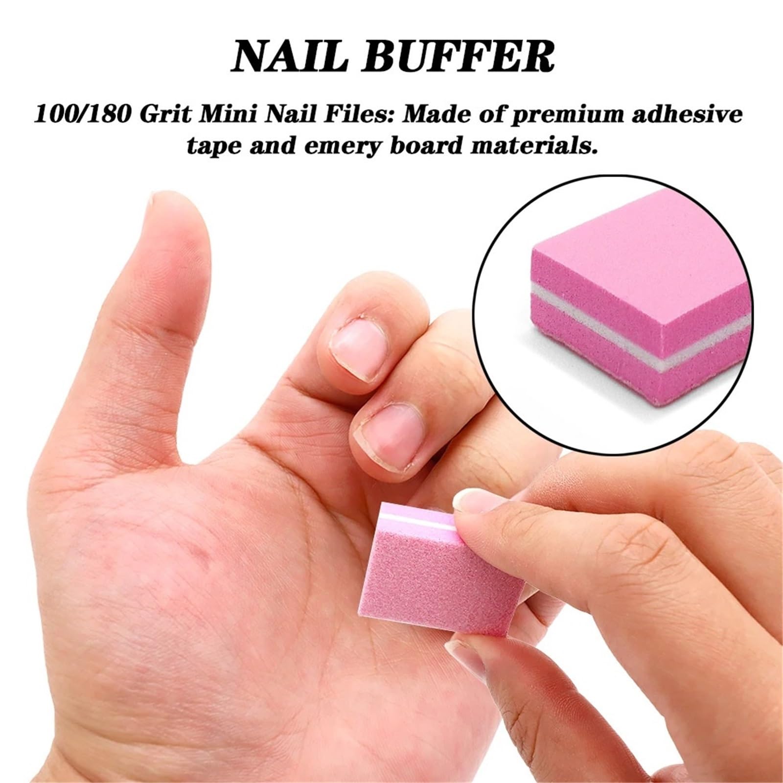 22 Uds. Bloques de lima uñas, esponja for cuidado pedicura, tiras tope lijado for esmalte, herramientas manicura for pulir 100/180