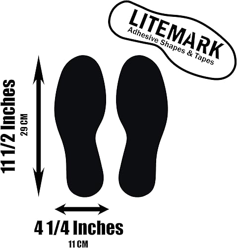 Vista 161 de LiteMark Calcomanías de vinilo duraderas con acabado brillante, tamaño mediano de 9 pulgadas, ideal para suelos, techos, paredes y la mayoría