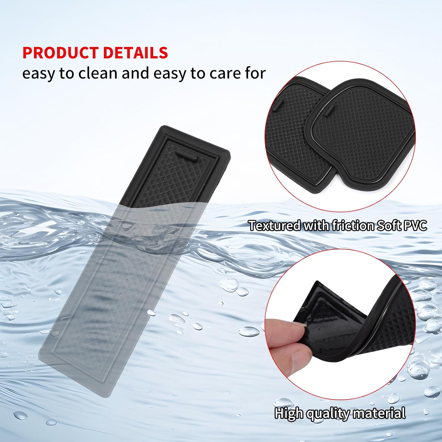 14PCS Center Console Liner for Toyota 4Runner 2026 2025 Cup Holders Inserts Door Slot Mats Anti-Dust Mats Interior Accessories (Black)