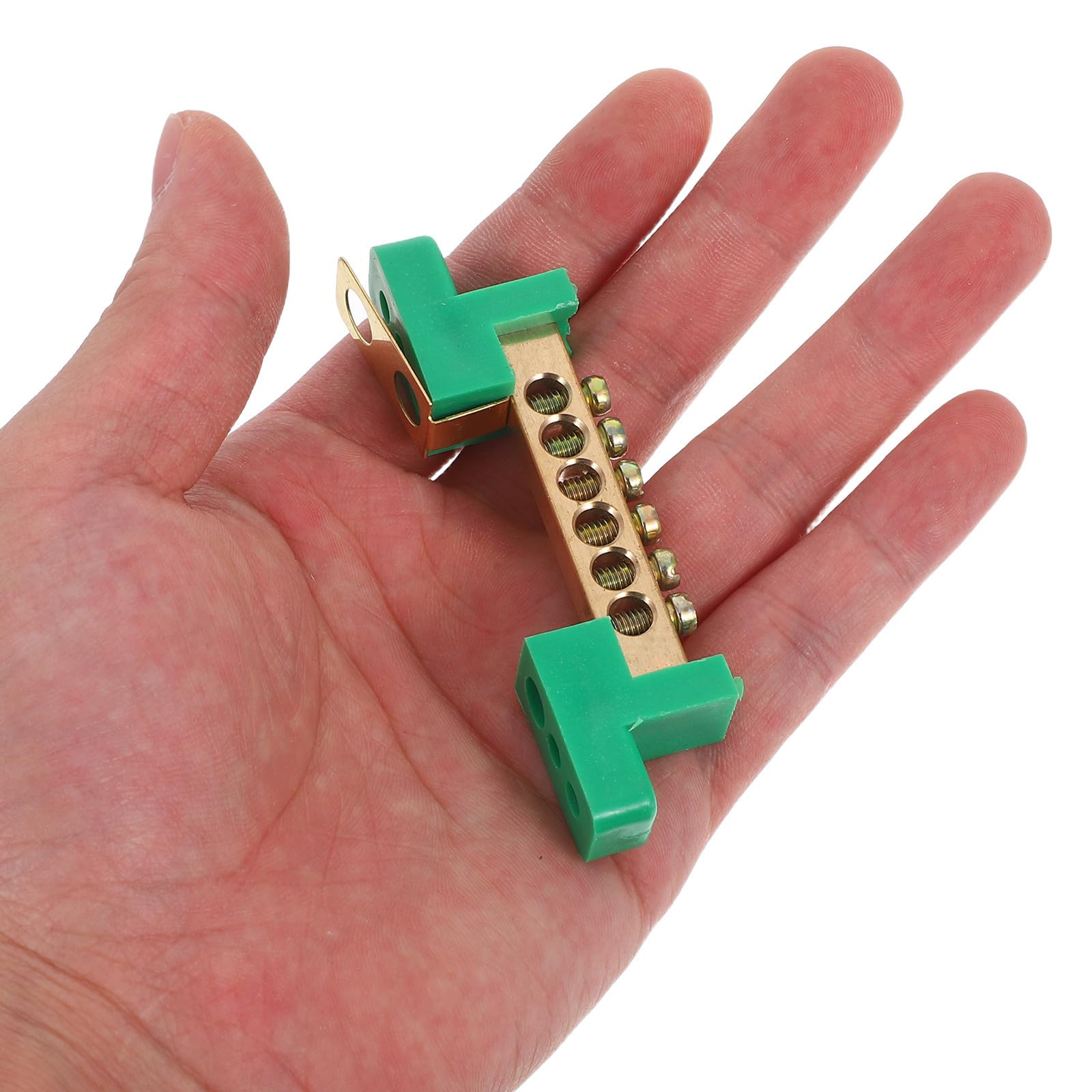 Barre de Terre Électrique 6 Positions 6X9 MM 4 Pièces Bornier Cuivre pour Tableau de Distribution Industrielle Connexion Rapide et Maintenance Simplifiée