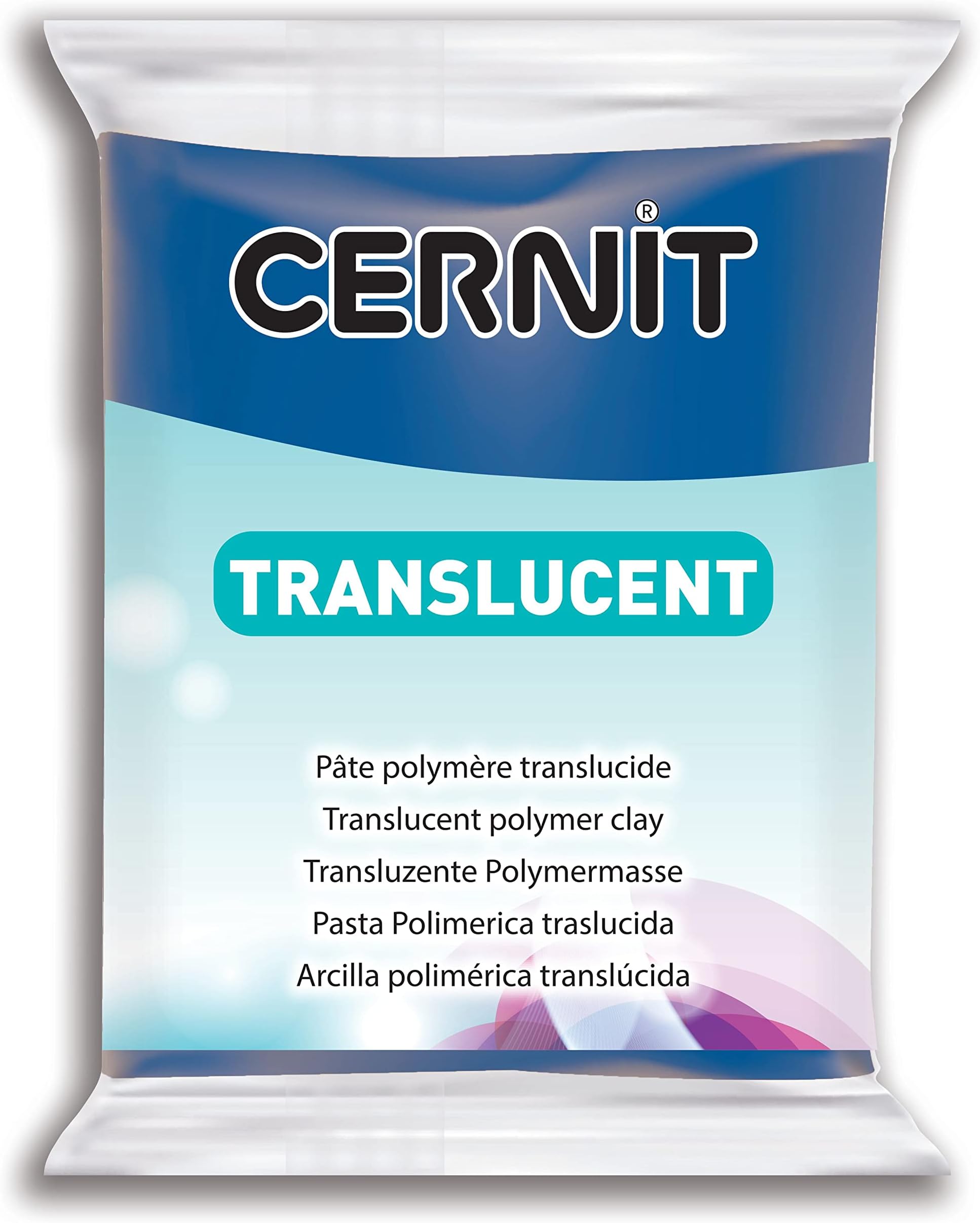 Polymer Clay - Translucent Series - 56 Grams Block - Made in Belgium (Sapphire)