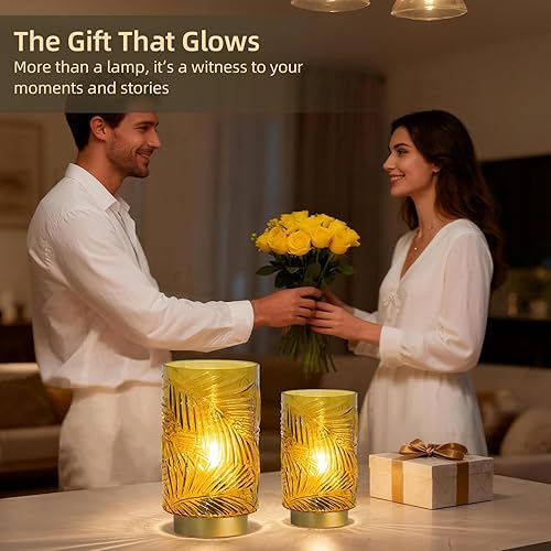 Miniatura 9 de Lámpara de mesa con pilas, lámparas inalámbricas para decoración del hogar, luz nocturna a pilas con bombilla LED con temporizador, luces