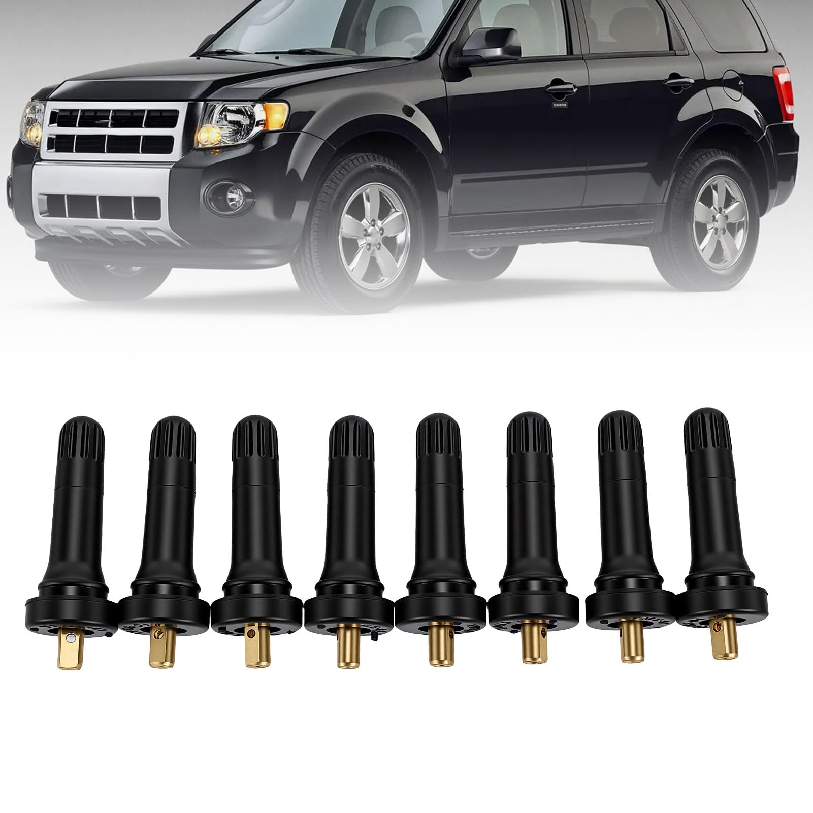 Paquete de 100 Vástagos de Válvula de Neumático, Kit de Vástago de Válvula de Sensor de Presión de Neumáticos, Reemplazo de Caucho para G5 2007-2010, G6 2008-2010, G8 2008-2009