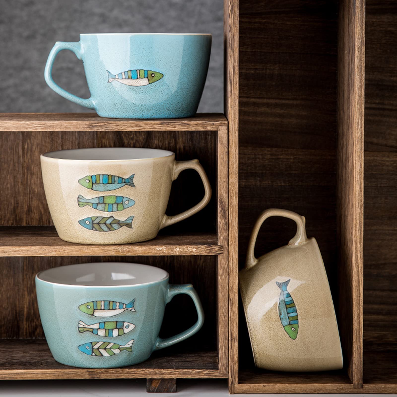Wykwintna ceramika, duża pojemność ceramicznego śniadaniowego kubka/650 ml, duży kaliber ceramicznego kubka, ceramiczne kubki do kawy, porcelanowy kubek na poranną herbat