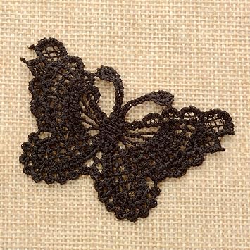 30 Pc Butterfly Pattern Embroidery Decorative Decals Sewing DIY Craft Project Decorative Lace Black