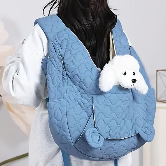 Dog Backpack,Ventilated Bag with Pockets | Cat Backpack Small Dog Carrier,for Puppy Kitten Pet Outdoor Camping Hiking Walking Cycling Riding Shopping