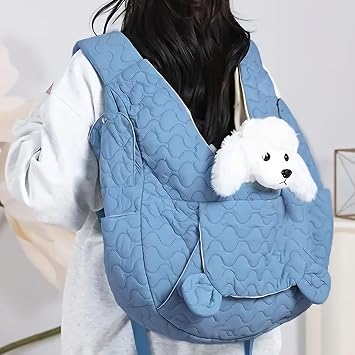 Dog Backpack,Ventilated Bag with Pockets | Cat Backpack Small Dog Carrier,for Puppy Kitten Pet Outdoor Camping Hiking Walking Cycling Riding Shopping