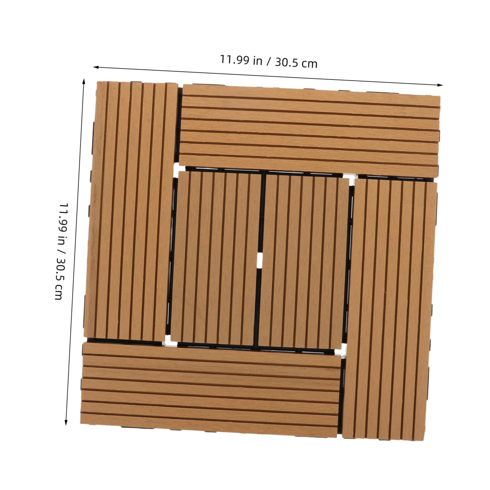 SHINEOFI Dalles de Terrasse Plastique Anti-dérapantes pour Extérieur Clipsables et Résistantes Aux Intempéries Revêtement Sol Balcon et Jardin Entretien Facile