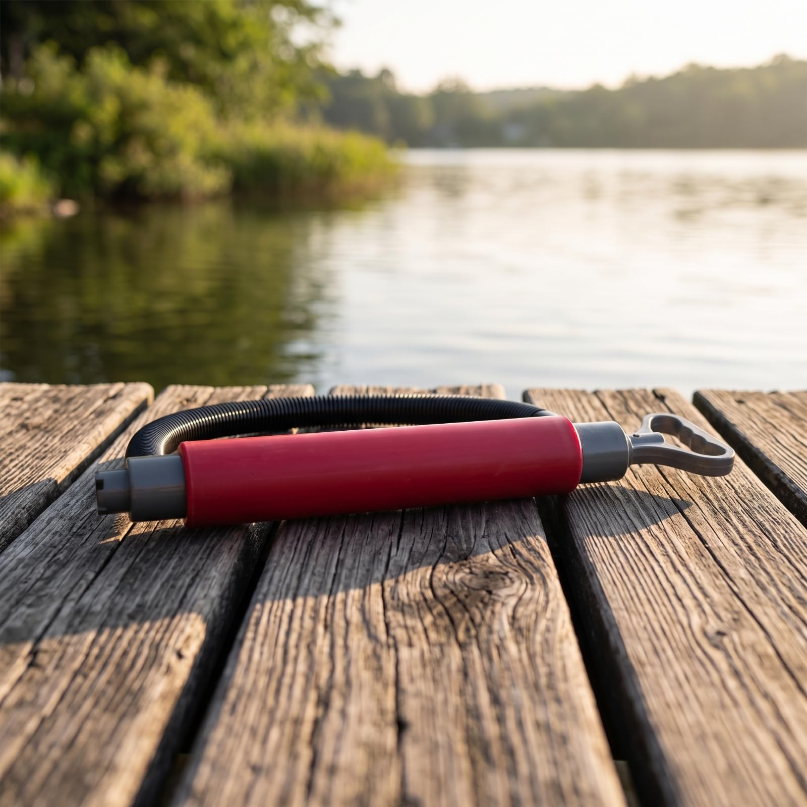Pompa a Mano con Tubo Pratica, Nero, Piccolo Circa 460g | Ergonomica, Compatta, Svuotatore Manuale per Barca, Canoa, Kayakisti, Canoisti